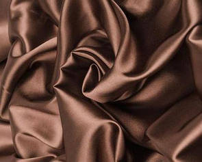 Атлас Стрейч Щільний Коричневий