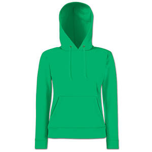 Толстовка жіноча з капюшоном однотонна. Зелена