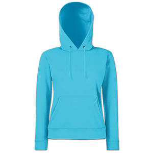 Толстовка жіноча з капюшоном однотонна. Бірюзова