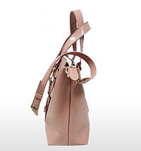 34-XL Натуральна шкіра, Сумка чоловіча/унісекс/для ноутбука/дорожня, розмір XL, рожевий глянець, фото 2