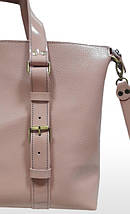 34-XL Натуральна шкіра, Сумка чоловіча/унісекс/для ноутбука/дорожня, розмір XL, рожевий глянець, фото 3