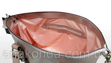34-XL Натуральна шкіра, Сумка чоловіча/унісекс/для ноутбука/дорожня, розмір XL, рожевий глянець, фото 4