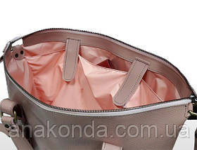 34-XL Натуральна шкіра, Сумка чоловіча/унісекс/для ноутбука/дорожня, розмір XL, рожевий глянець, фото 5