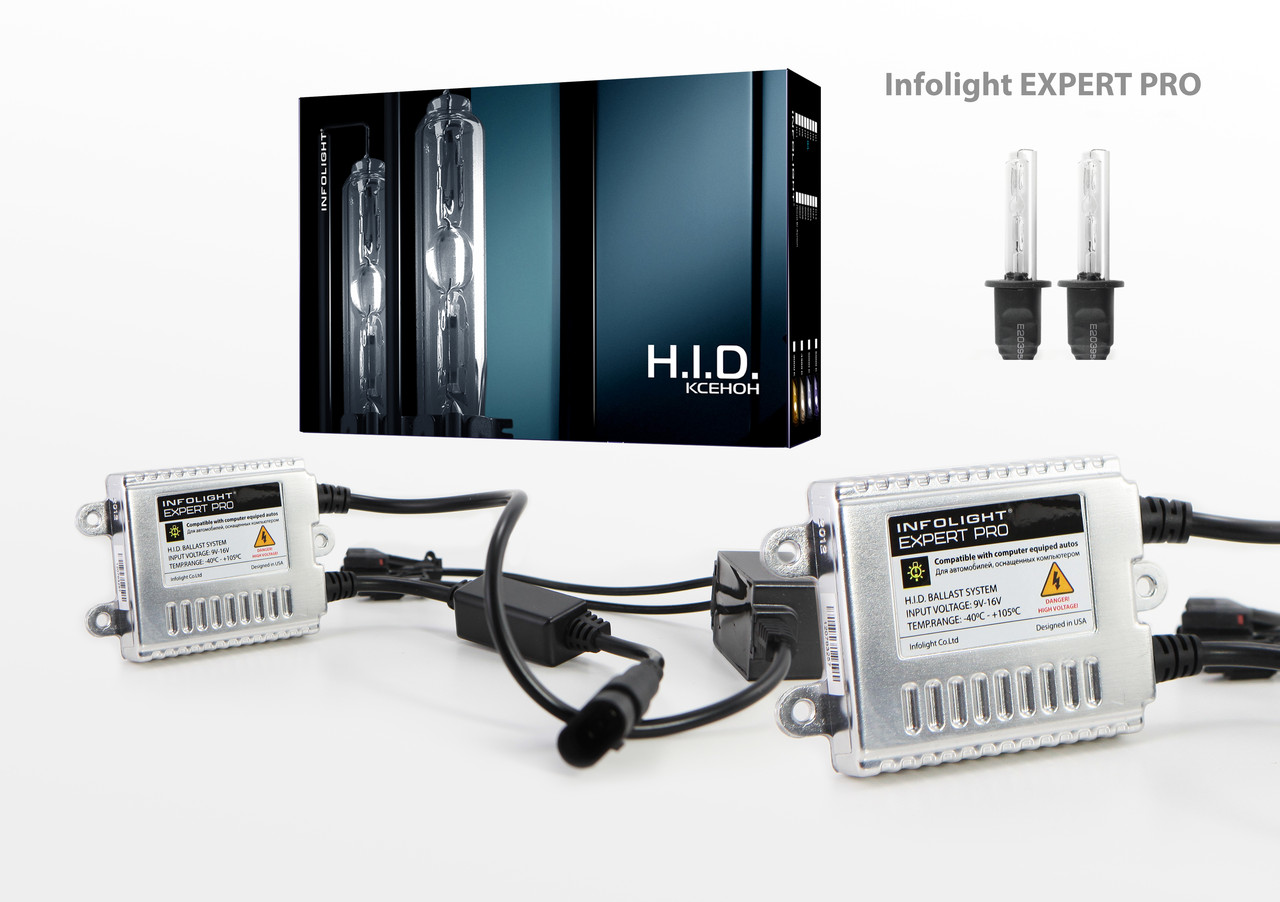 Комплект ксенона Infolight Expert Pro Slim 35W 9-16V с обманкой для стандартных цоколей - фото 1 - id-p53485262