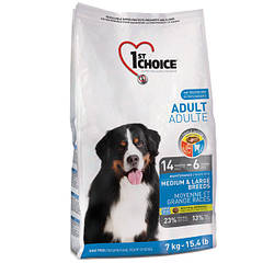 1st Choice (Фест Чойс) з куркою сухий суперпреміумкорм для дорослих собак середніх і великих порід, 7 кг.