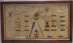 Картина морські вузли під склом 7343, 73 см * 43 см, Одеса, фото 2