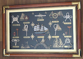 Картина морські вузли під склом XG034, 60 см * 40 см