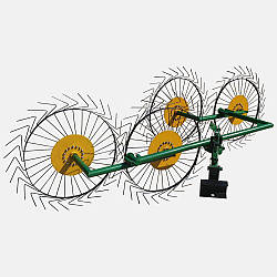 Граблі для мототрактора «Сонечко» ГВР-4 (граблі ворушилки 4-х колісні)
