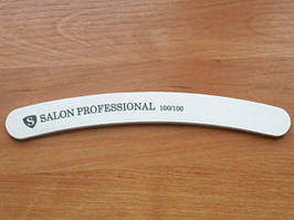 Пилка "Salon professional"-белая, бумеранг, 100/100 грид