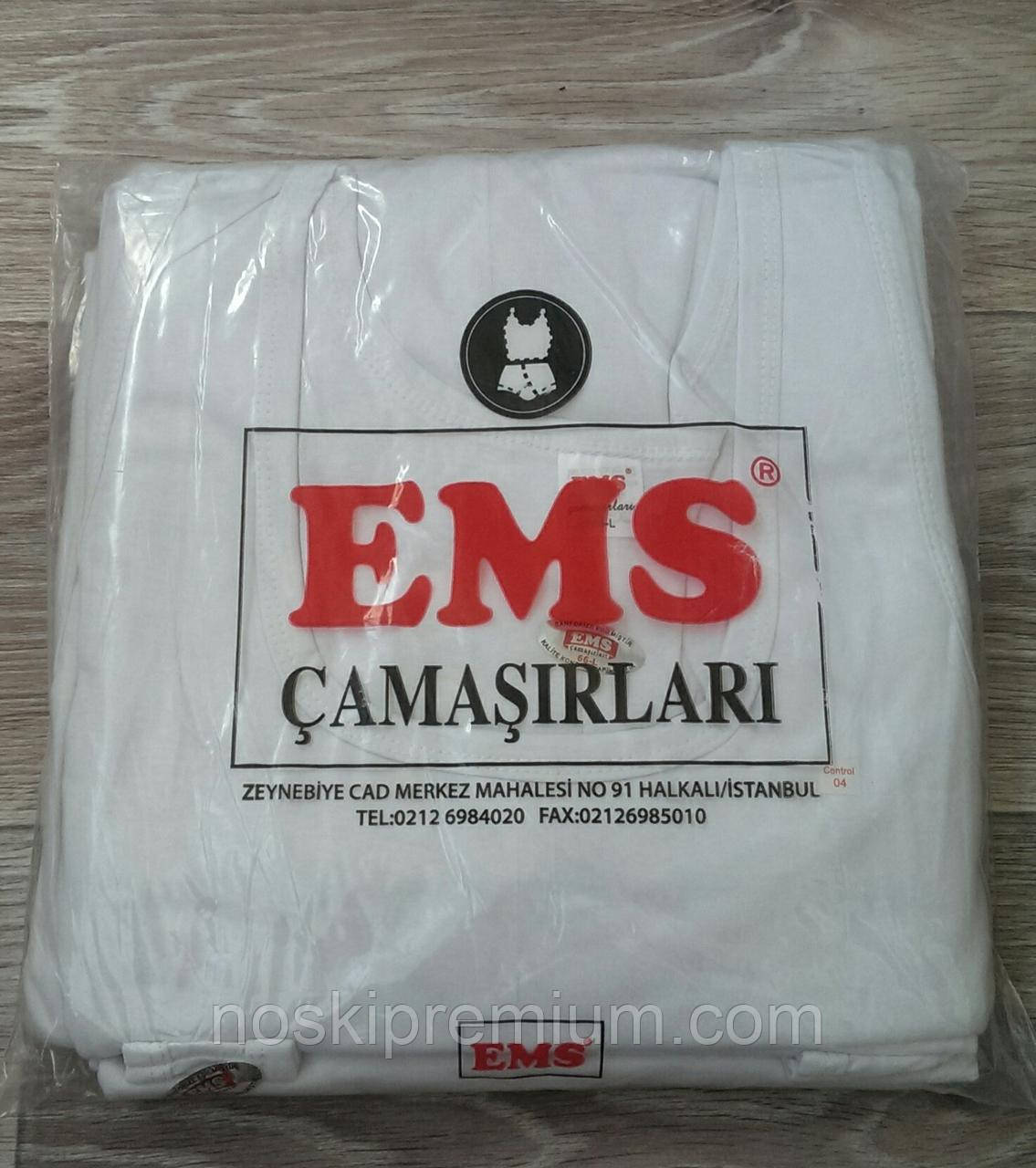 Майка чоловіча EMS 100% бавовна, Туреччина, розмір L (52), біла, 02342