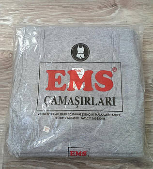 Майка чоловіча EMS 100% бавовна, Туреччина, розмір L (52), сіра, 02343
