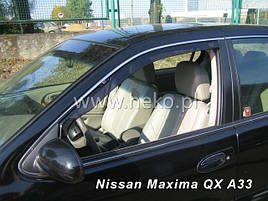 Дефлектори вікон (вітровики) NISSAN MAXIMA - QX A-33 2000R→(HEKO)
