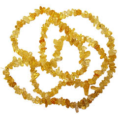 Намистини Сколи Цитрін, Крихітка Камінь Дрібна, Розмір від 5 до 9 мм, Фурнітура Біжутерія