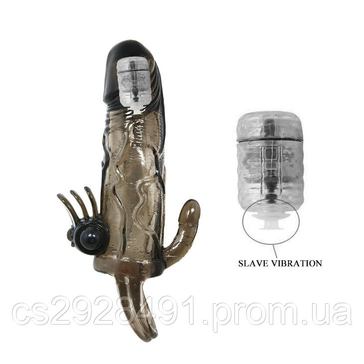 Насадка на член - Brave men Vibro Penis Sleeve Black