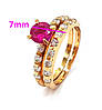 Кільце,  2в1 з цирконій під рубін; р.17; р.17.5; медсплав Xuping 18К, фото 6