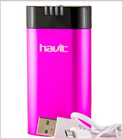 Power Bank HAVIT HV-PB830 4400 mAh, pink, 1А (Повербанк, РЕАЛЬНАЯ ЕМКОСТЬ!)