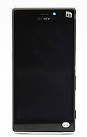 Дисплей Sony Xperia M2 DS D2302, Black | с сенсорным экраном (тачскрин) и рамкой (78P7120002N), оригинал