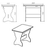 Кухонний стіл КС 3 розкладний (Компаніт) 590х900х732(900х1180)мм, фото 9