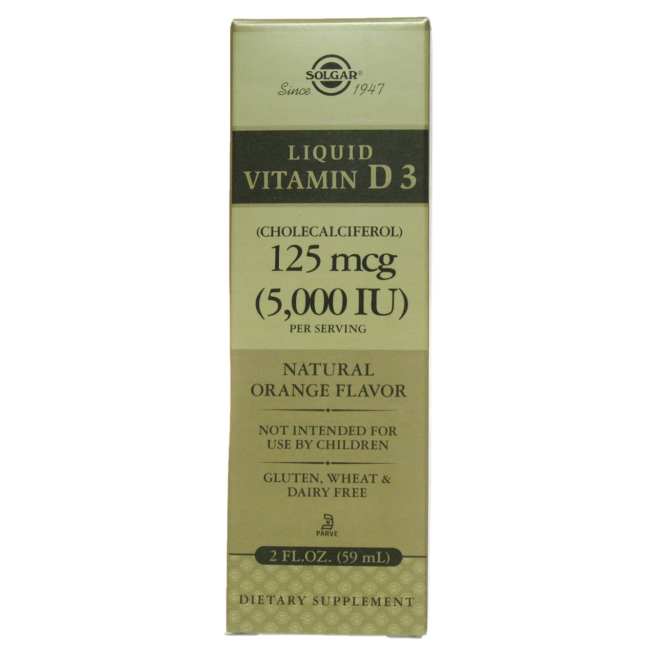 Витамин Д3, Solgar, 5000 МЕ, ( 59 мл)