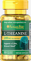 Л-Теанін, L-Theanine 100 mg, Puritan's Pride, 30 капсул