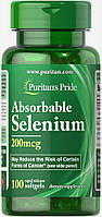 Селен, Selenium 200 mcg, Puritan's Pride, 100 капсул