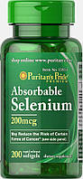 Селен, Selenium 200 mcg, Puritan's Pride, 200 капсул