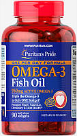 Омега-3 риб'ячий жир Одна капсула в день, Omega-3 1360 mg, Puritan's Pride, 90 капсул