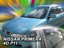 Дефлектори вікон (вітровики) NISSAN PRIMERA P11 1996-2002 SEDAN (HEKO)