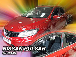 Дефлектори вікон (вітровики) NISSAN Pulsar 2014+ (HEKO)