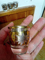 Набір кришталевих чарок з позолотою