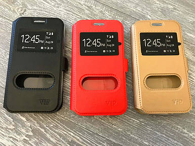 Кожаный чехол книжка VIP для Samsung Galaxy J1 mini SM-J105 (3 цвета)