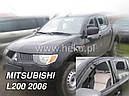 Дефлектори вікон (вітровики) MITSUBISHI L-200 4d 2006-2016r (HEKO), фото 3