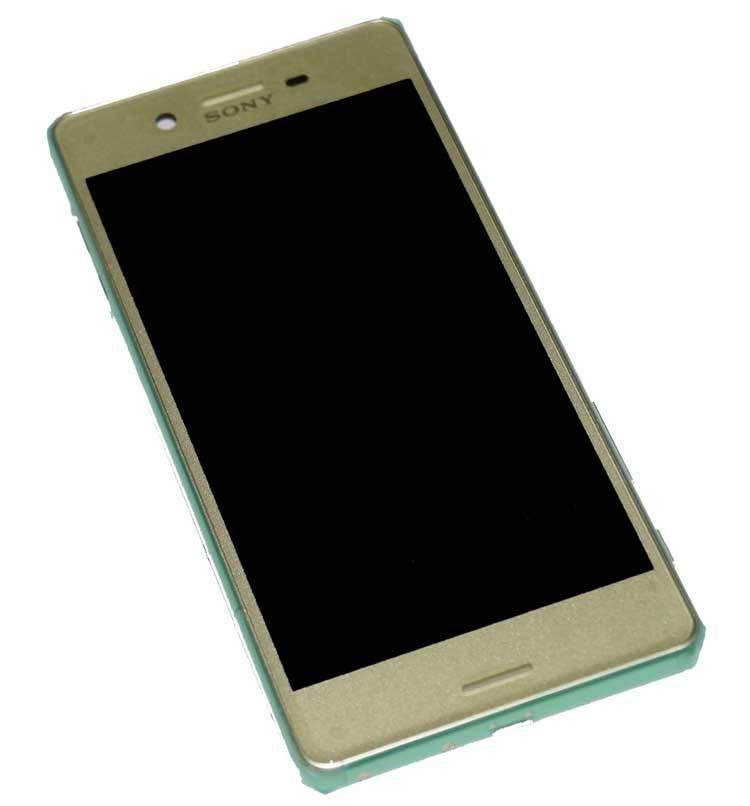 Дисплей (екран) для Sony F8131 Xperia X + тачскрін, золотистий, Lime Gold, з передньою панеллю, оригінал