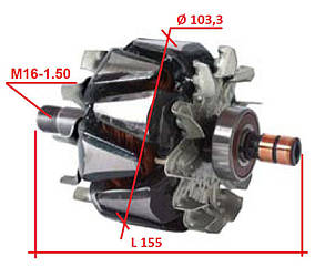 Ротор якір генератора AUDI CITROEN FIAT FORD IVECO MERCEDES OPEL PEUGEOT RENAULT SEAT SKODA SSANGYONG VOLVO