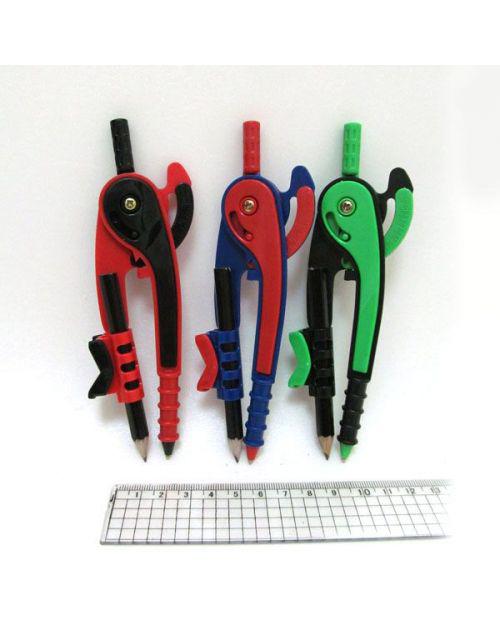 Циркуль пластиковий з простим олівцем, шкала