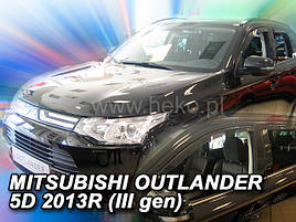Дефлектори вікон (вітровики) MITSUBISHI Outlander 2012+ (HEKO)
