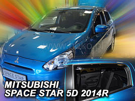 Дефлектори вікон (вітровики) MITSUBISHI SPACE STAR 2014+ (HEKO)