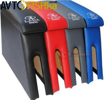 Бар  Підлокітник  ВАЗ  2110 ( вишивкою)  Сірий (кож.зам), фото 1