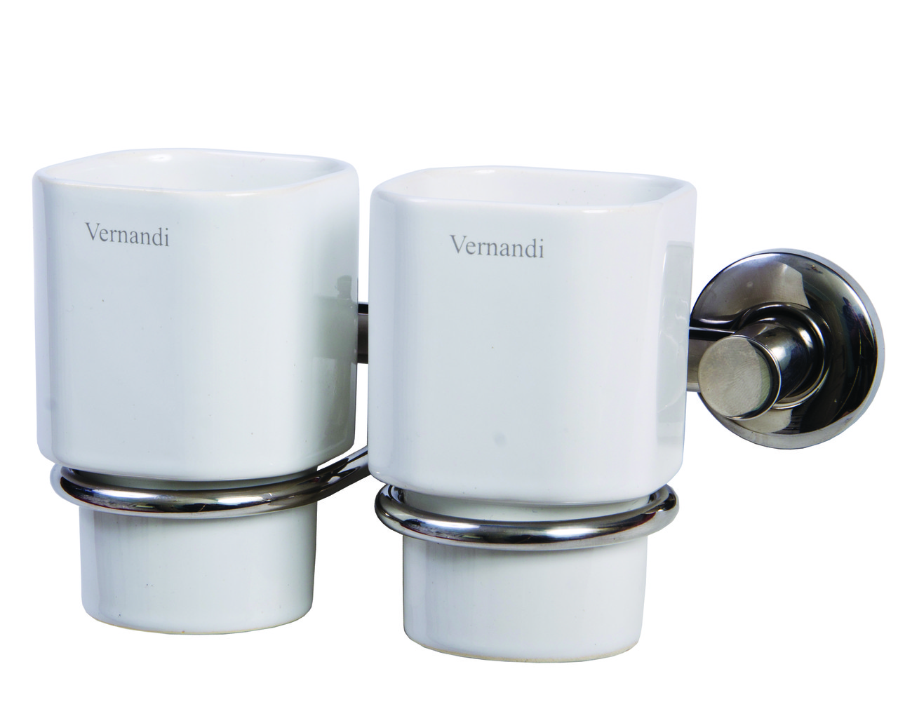 Склянка для зубних щіток подвійна керамічна