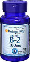 Вітамін В-2 (Рибофлавін), Vitamin B-2 (Riboflavin) 100 mg, Puritan's Pride, 100 таблеток