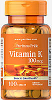 Вітамін К, Vitamin K, Puritan's Pride, 100 мкг, 100 таблеток