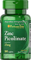 Пиколинат цинку, Zinc Picolinate 25 mg, Puritan's Pride, 100 таблеток