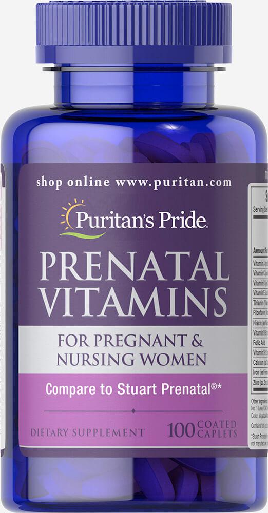 Вітаміни для вагітних, Prenatal Vitamins, Puritan's Pride, 100 таблеток