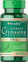 Корейська Женьшень, Korean Ginseng Standardized 100 mg, Puritan's Pride, 60 капсул