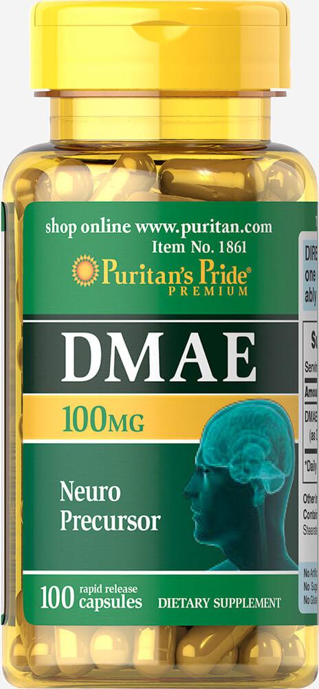 ДМАЕ, DMAE 100 mg, Puritan's Pride, 100 капсул