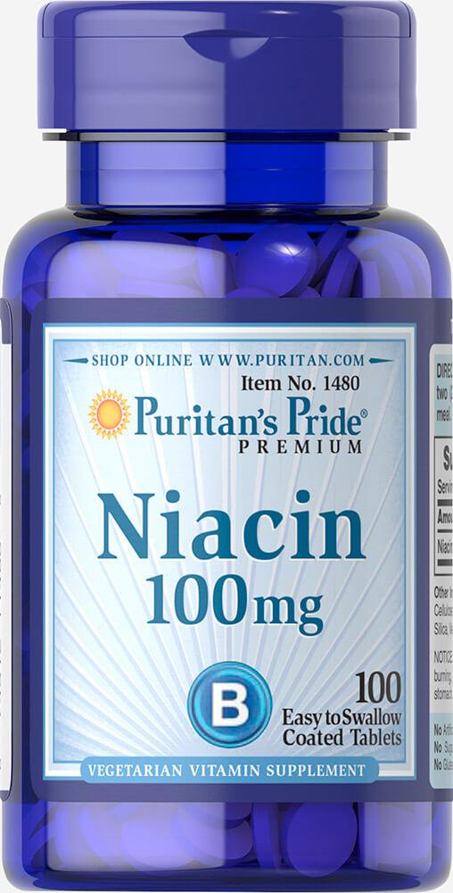 Ніацин, Niacin 100 mg, Puritan's Pride, 100 таблеток