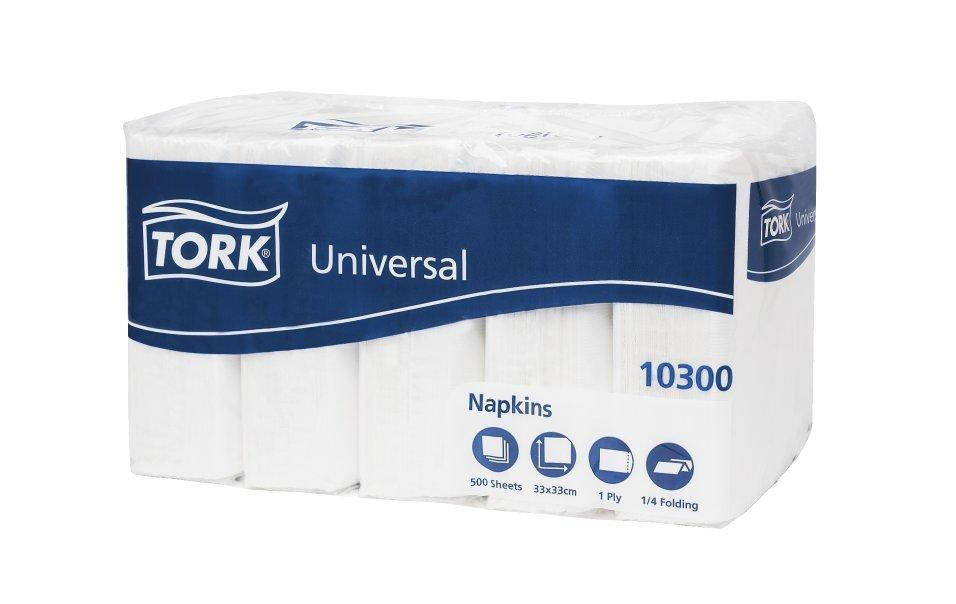 

Салфетки белые Tork, 33*33 1 слой, 500 шт., Австрия 10300
