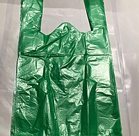 Пакет майка без малюнка"Зелений"24Х42(180 штук)
