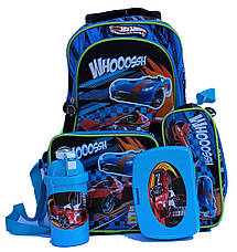 Набір дитячий валіза - рюкзак + сумка + пенал + ланчбокс + пляшка, Машина Crazy Car 1958DSCN, фото 3