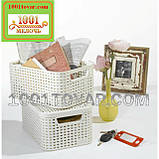 Кошик з кришкою Curver Rattan "Style" S кремова, фото 4